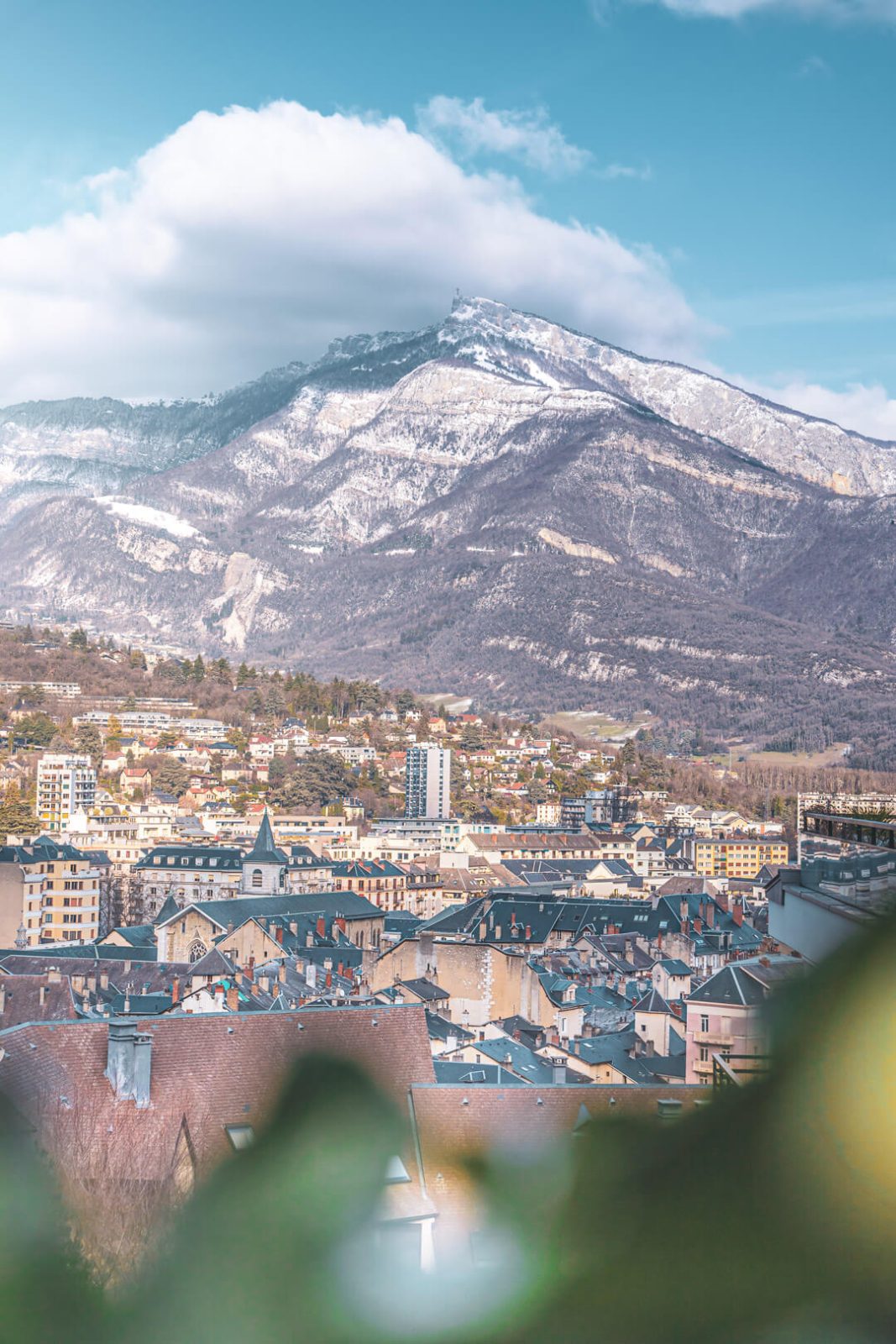 Chambéry en hiver. En Savoie dans les alpes francaises.